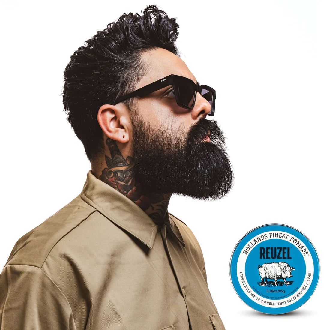 Blue High Shine Strong Hold Pomade