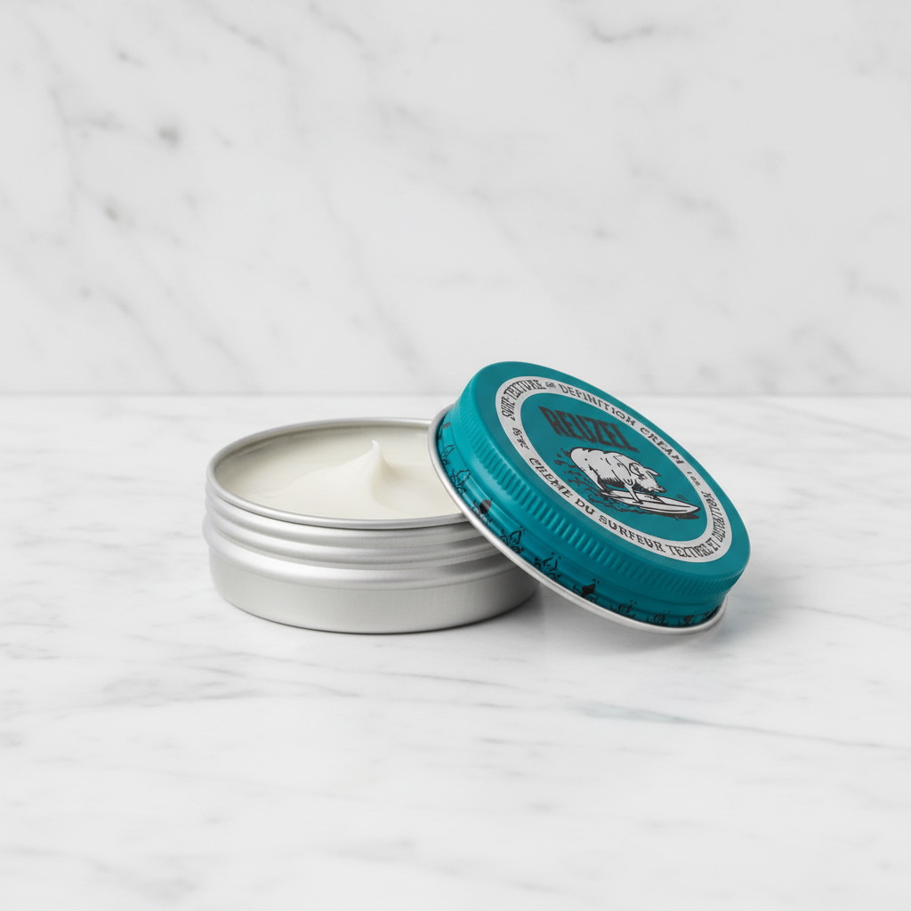 Reuzel Surf Texture Cream Open Tin – Marble Packshot